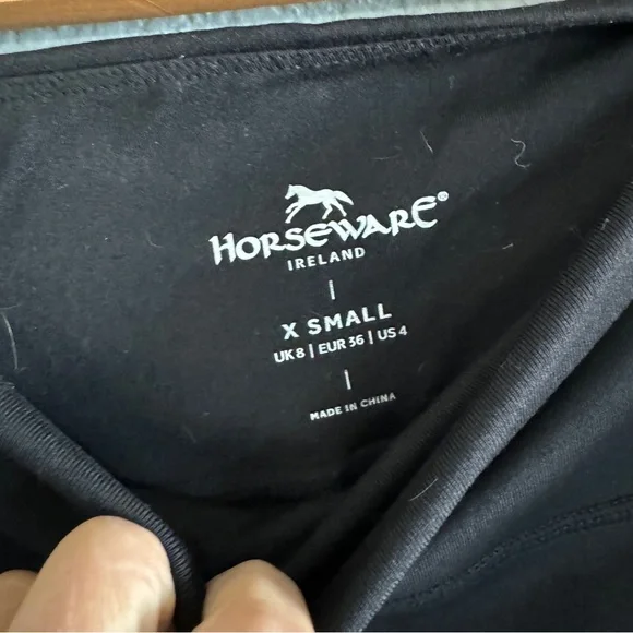 HORSEWARE FASHION RIDING TIGHTS SILICON black/fig XS - Picture 4 of 4